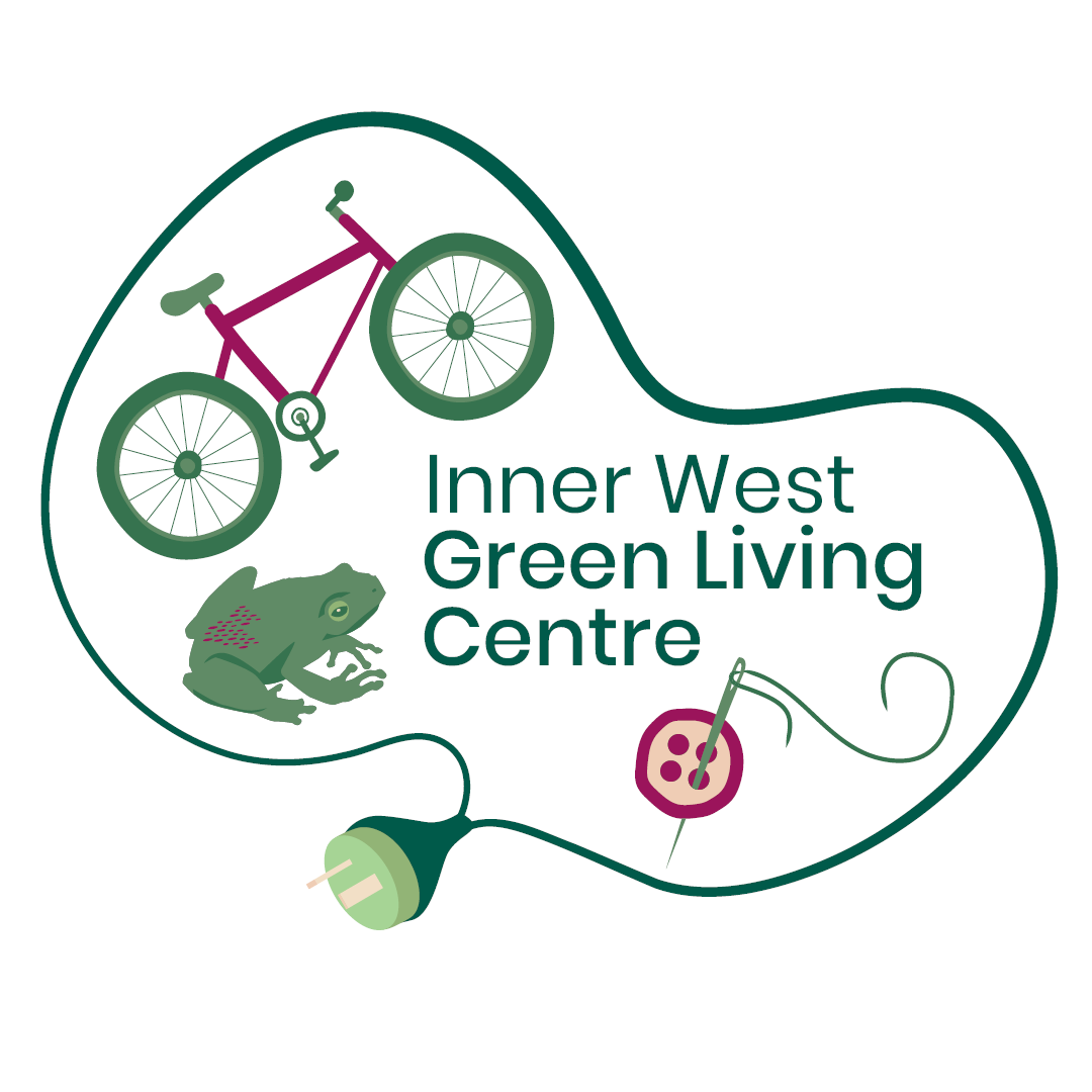 An sustainability-themed logo with the text Green Living Centre in the centre.