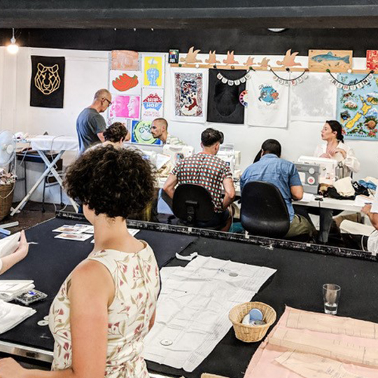 Workshops in an artist studio
