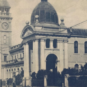 Historical sepia photo of Balmain Post Office