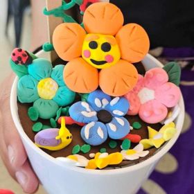 Air dry clay flowerpots