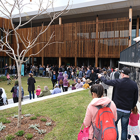 New Marrickville Library lawn