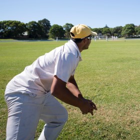 Image of person playing cricket