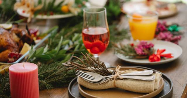 Festive table decorations Tim Douglas