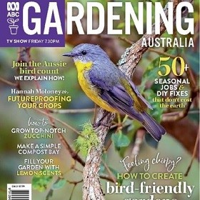 Gardening Australia magazine featuring eastern yellow robin