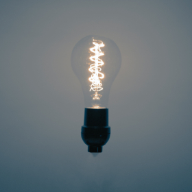 close up of light bulb