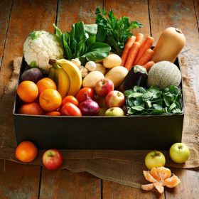 box of fruit and vegetables