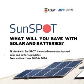 roof with solar panels and information about sunspot event details