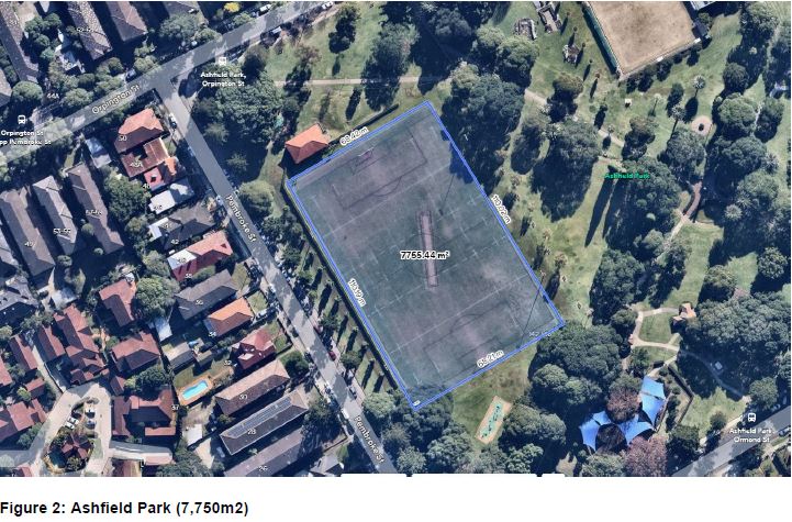 Ashfield Park sporting ground design