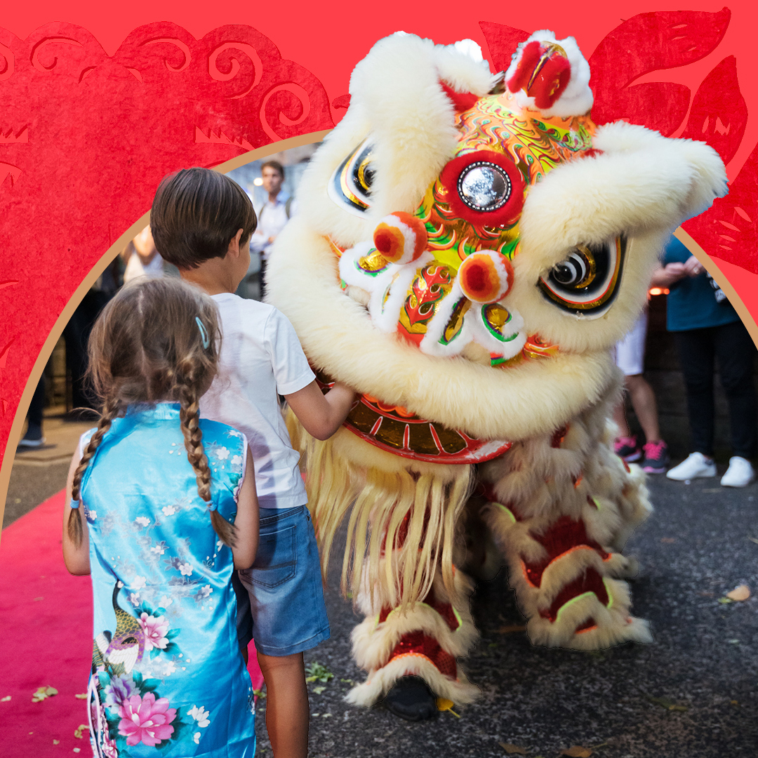 An image of a lion dance