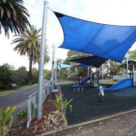 Playground and walking path