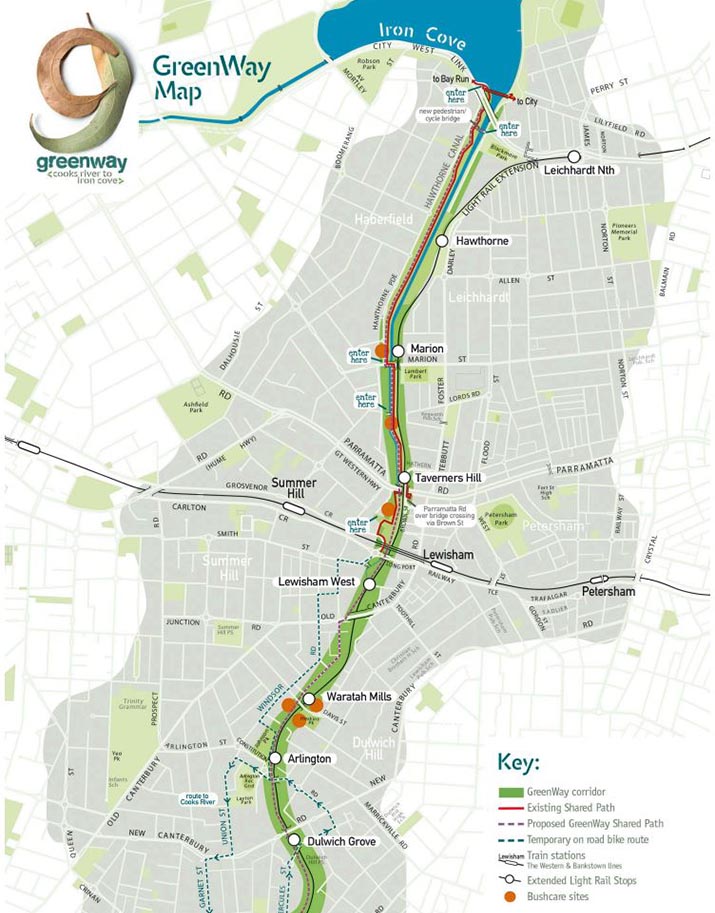 Raleigh Greenway System Map