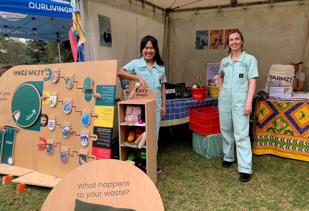 Waste Busters stand at their stall at Footprints EcoFestival