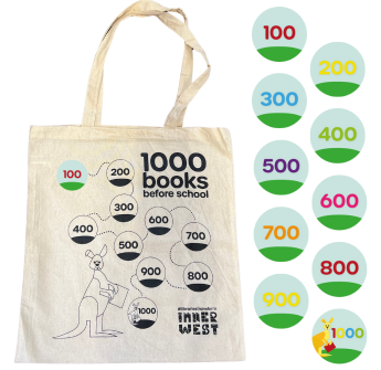 1000 books tote bag