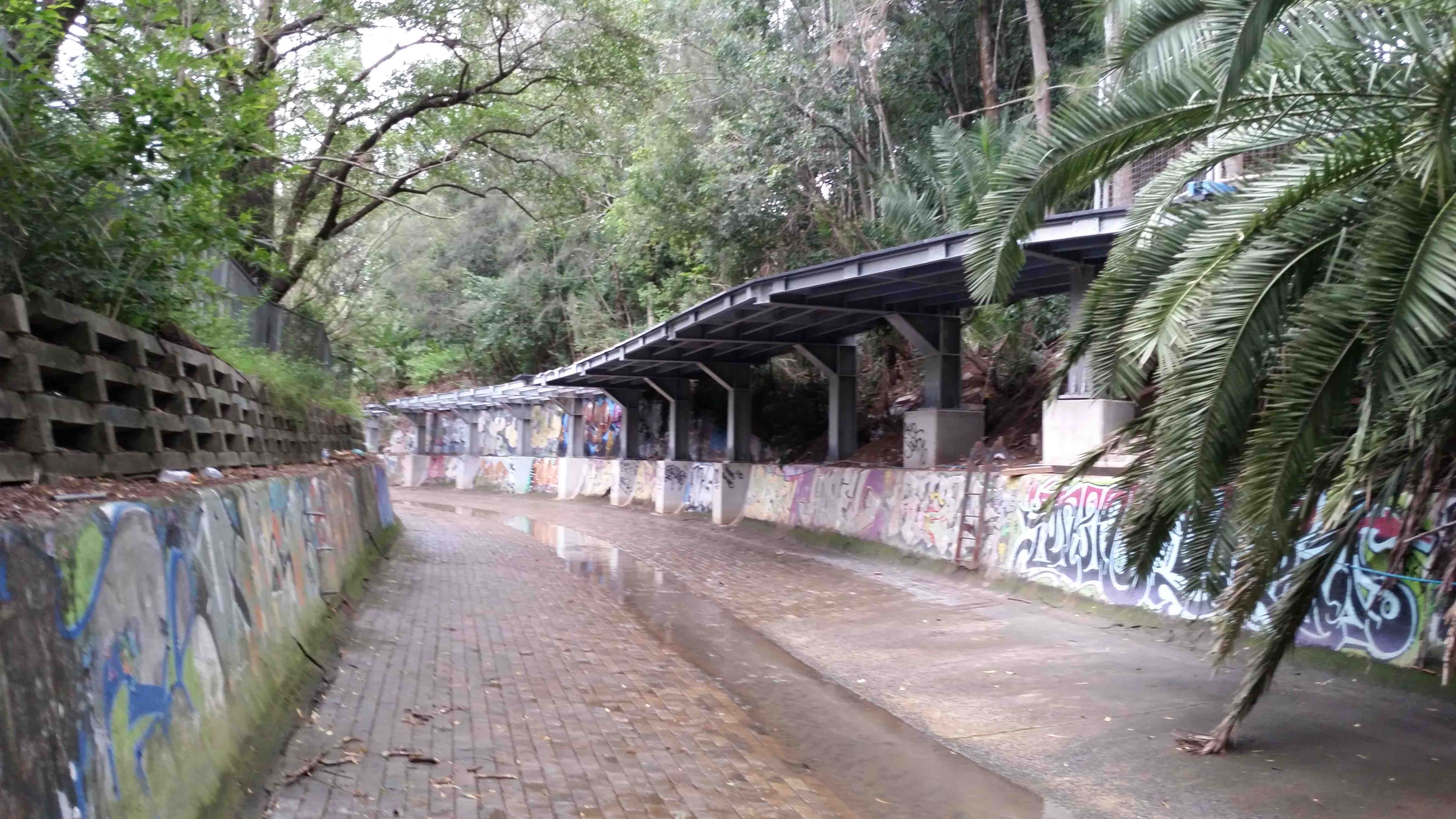 GreenWay Cantilevered path over canal Cadigal Reserve - 10 Feb 2025