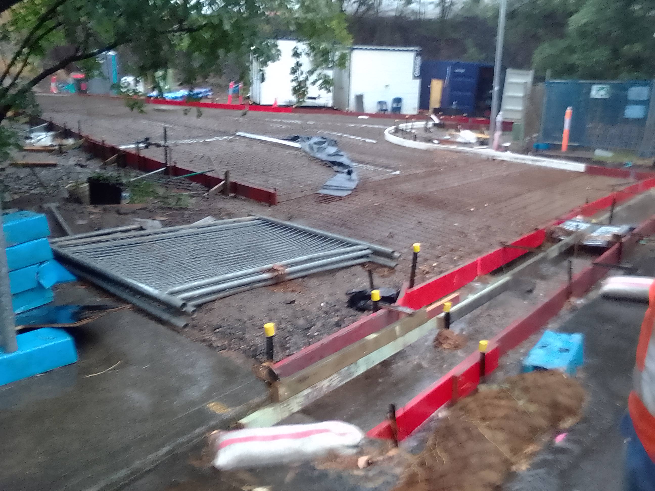 GreenWay Hercules St south ready for concrete pour - 10 Feb 2025