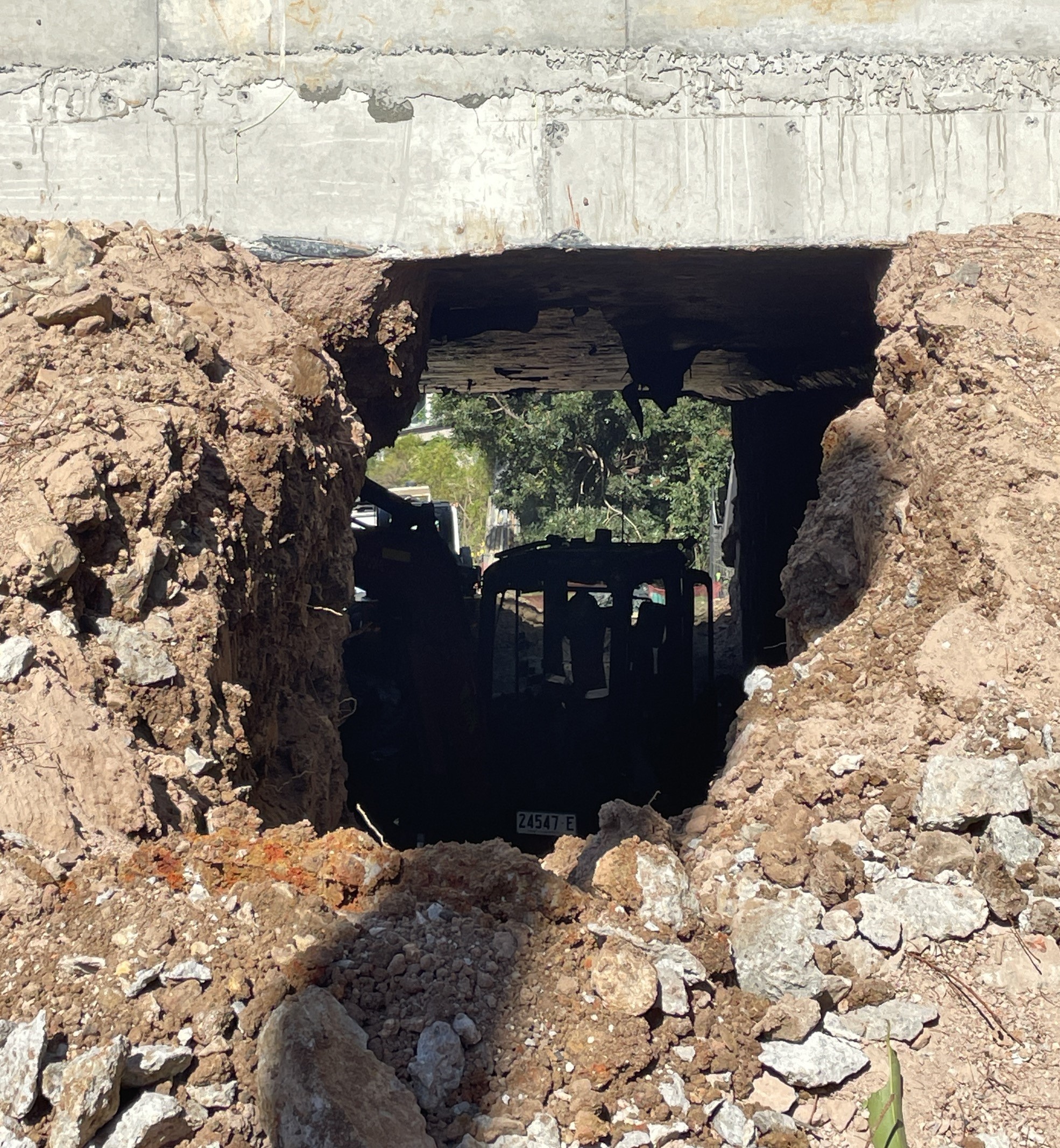 Davis St tunnel breakthrough