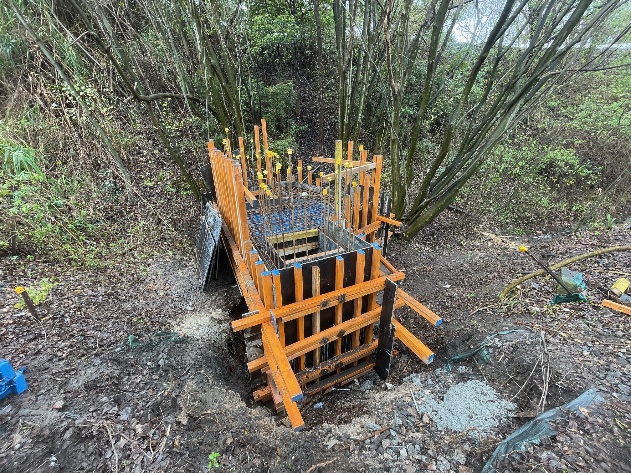 Hercules St south stormwater pit formwork